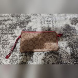 COACH LARGE DOUBLE WALLET/WRISTLET. MAKE OFFER!